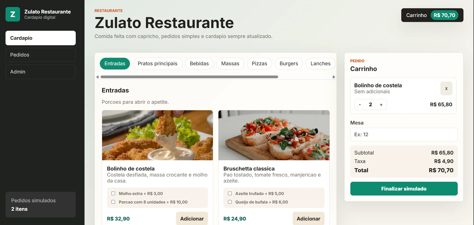 Cardápio Digital SaaS